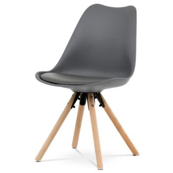 Jedálenská stolička Autronic 48x79 cm sivá plast CT-762 GREY