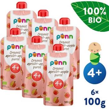 SALVEST Ponn BIO Marhuľa s jablkom 6× 100 g (4740073075814)