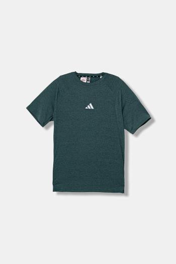 Detské tričko adidas zelená farba, s potlačou, JM4324