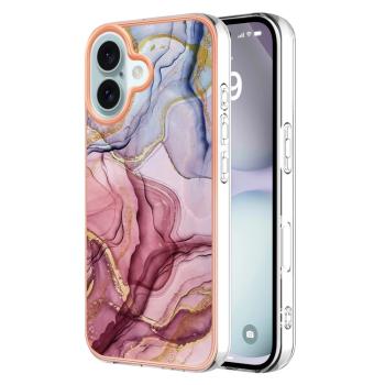 IMD MARBLE Ochranný kryt pre Apple iPhone 16 ROSE RED