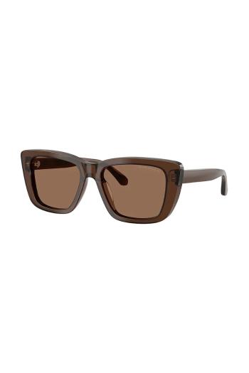 Slnečné okuliare Emporio Armani dámske, hnedá farba, 0EA4246U