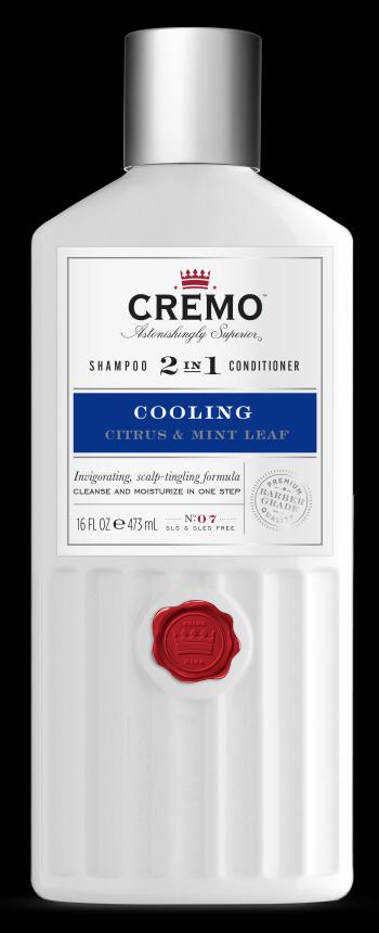 CREMO Cooling shampoo 2in1 condicioner citrus & mint leaf - Šampón a kondicionér 473 ml