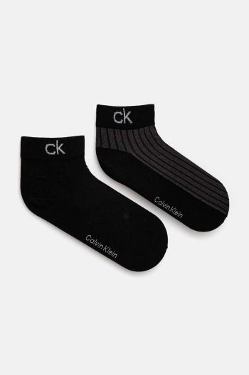 Ponožky Calvin Klein 2-pak pánske, čierna farba, 701229434