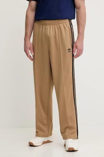 Tepláky adidas Originals Baggy TP hnedá farba, s nášivkou, JY1419