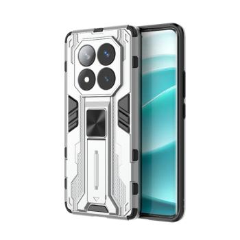 SUPERSONIC Ochranný obal so stojanom pre Xiaomi Redmi Note 14 Pro 5G strieborný