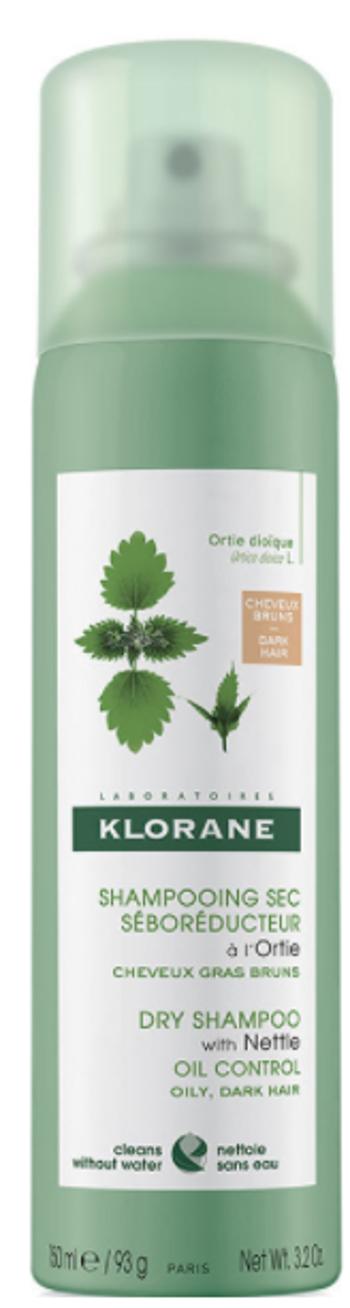 KLORANE SHAMPOOING à l'Ortie BRUNS Suchý šampón seboregulačný so žihľavou tmavé a mastné vlasy 150 ml