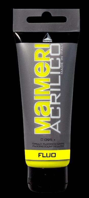 MAIMERI ACRILICO - Akrylové farby 095 - fluorescent yellow, 0,2 L