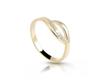Cutie Diamonds Pôvabný prsteň zo žltého zlata s diamantmi DZ6736-2346-10-X-1 65 mm