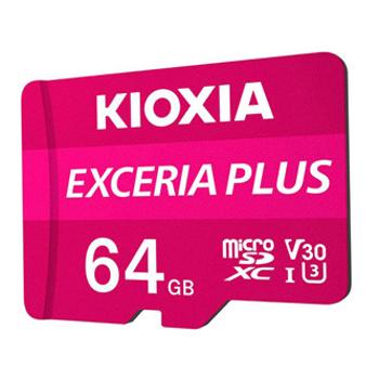 Kioxia Pamäťová karta Exceria Plus (M303), 64 GB, microSDXC, LMPL1M064GG2, UHS-I U3 (Class 10)