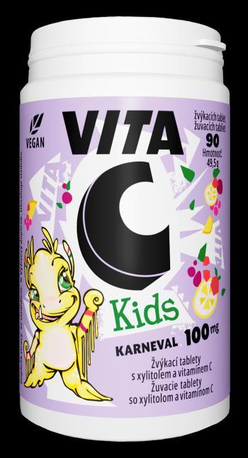 VITABALANS Vita C Kids 100mg žuvacie tablety so xylitolom a vitamínom C 90 ks