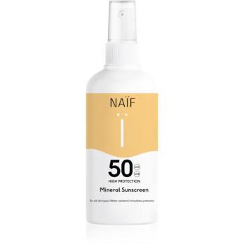 Naif Sun Mineral Sunscreen SPF 50 ochranný sprej na opaľovanie SPF 50 vodeodolný 100 ml