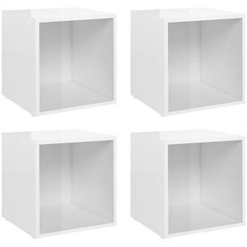 SHUMEE 4 ks biela s vysokým leskom 37 × 35 × 37 cm (805518)