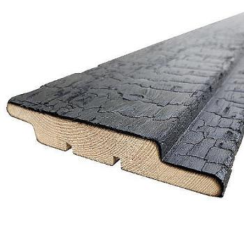 ASKO Fasádne palubovky profil Z OPAĽOVANÝ SMRK 20 × 120 × 3000 mm | carbon