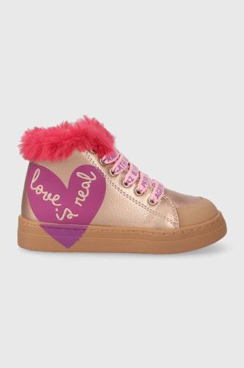 Detské zimné topánky Agatha Ruiz de la Prada zlatá farba