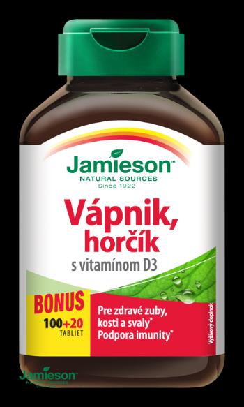 JAMIESON Vápnik, horčík s vitamínom D3 120 tabliet
