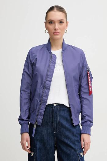Bunda Alpha Industries MA-1 TT Wmn fialová farba, prechodná, 141041