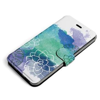 Mobiwear Flip pouzdro pro OPPO Reno5 5G - MG11S Vodovkové květy (5903516673162)