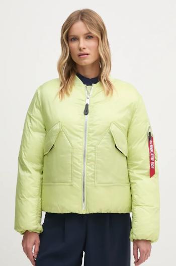 Bunda Alpha Industries dámska, zelená farba, zimná, oversize, 148004