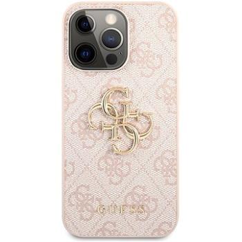 Guess PU 4G Metal Logo Zadný kryt na Apple iPhone 13 Pro Max Pink (8596311161407)