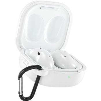 AlzaGuard Premium Silicone Case pre Samsung Galaxy Buds Live / Buds Pro / Buds 2 / Buds 2 Pro biele (AGD-SCS002W)