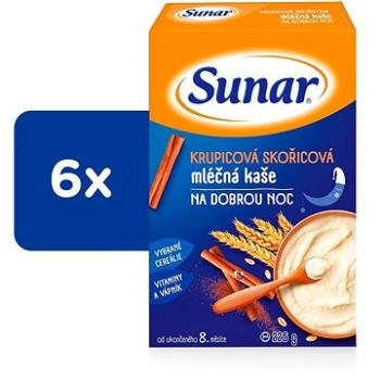 Sunar škoricová krupicová kaša mliečna na dobrú noc 6× 225 g (8592084409630)