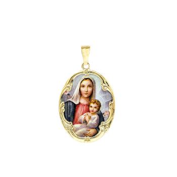 Stredný medailón Madony s dieťaťom -M