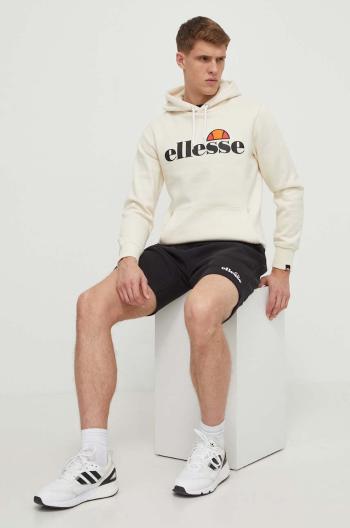 Mikina Ellesse SL Gottero OH Hoody pánska, béžová farba, s kapucňou, s potlačou, SHV07407