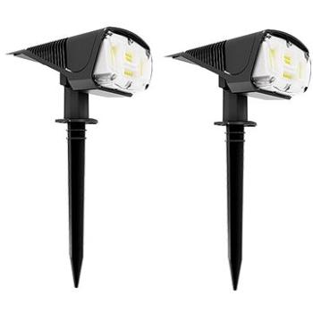LEDSolar 42, solárne vonkajšie svetlo do zeme, 2 ks, 42 LED, bezdrôtové, iPRO, 1 W, studená farba (8595654703206)