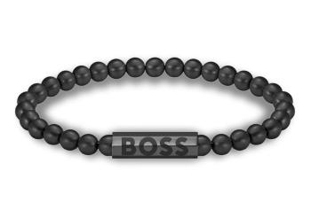 Hugo Boss Čierny náramok s korálkami Sphere 1580659 19 cm