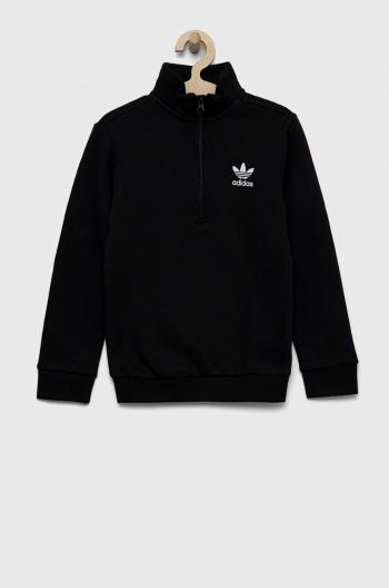 Detská mikina adidas Originals čierna farba, s potlačou