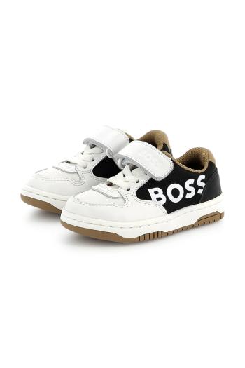 Detské kožené tenisky BOSS biela farba, J52160