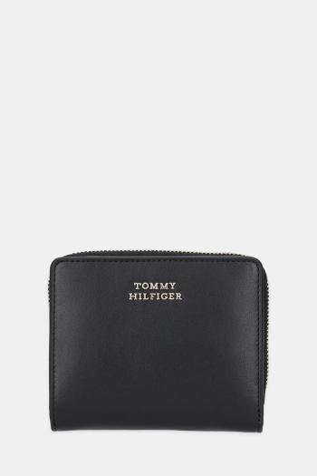 Kožená peňaženka Tommy Hilfiger čierna farba, AW0AW17499