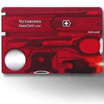 VICTORINOX Swiss Card Lite Translucent červený (7611160014870)