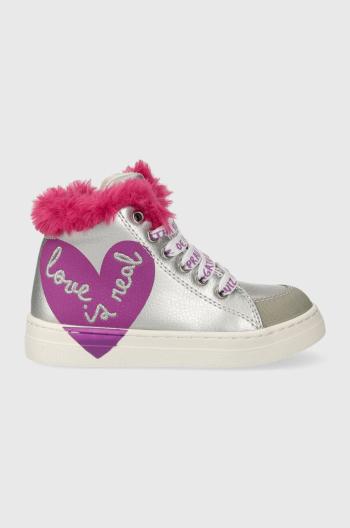 Detské zimné topánky Agatha Ruiz de la Prada strieborná farba