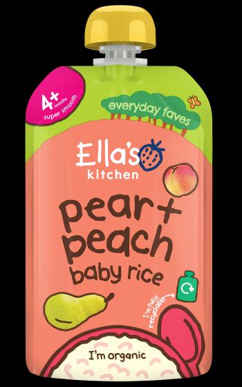 ELLA'S KITCHEN BIO Detská ryža, hruška a broskyňa 120 g