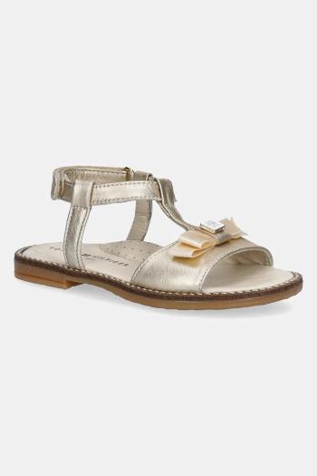 Detské kožené sandále Tommy Hilfiger zlatá farba, T1A2-33940