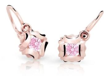 Cutie Jewellery Slušivé detské náušnice z ružového zlata C2216-10-X-4 ružová