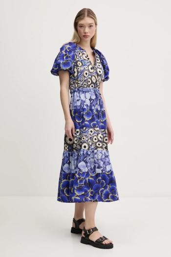 Šaty Desigual CELLS LONG_LACROIX maxi, áčkový strih, 25SWVW02