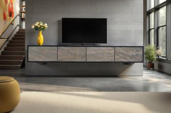 LuxD Dizajnový závesný TV stolík Quillon 200 cm prírodný kameň