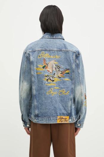 Rifľová bunda Billionaire Boys Club Duck Embroidered Denim Jacket pánska, prechodná, B24410
