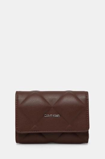 Peňaženka Calvin Klein dámska, hnedá farba, K60K612898