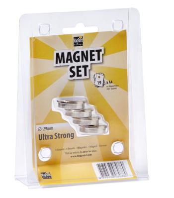 Ultrasilné neodymové magnety - sada 4ks 23 mm