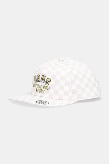 Detská bavlnená šiltovka Vans Willow Snapback ružová farba, vzorovaná, VN000MNCD3X1