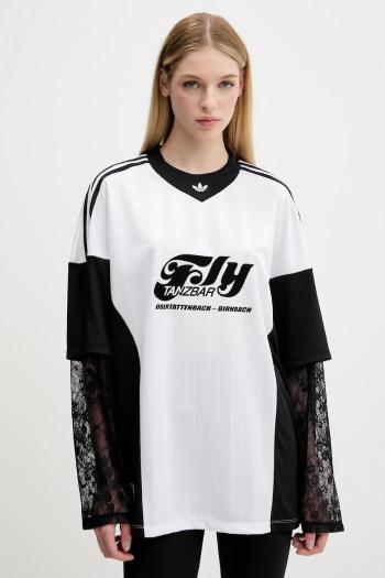 Tričko s dlhým rukávom adidas Originals Jersey biela farba, KD2297
