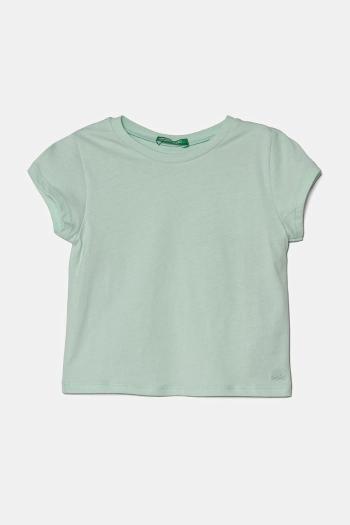 Detské bavlnené tričko United Colors of Benetton ružová farba, 3I1XG106Y