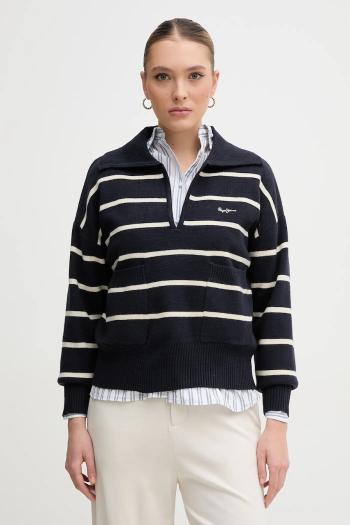Sveter Pepe Jeans PRISCILLA dámsky, tmavomodrá farba, tenký, PL702272