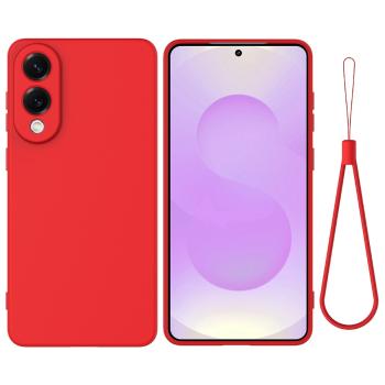 RUBBER Ochranný kryt pre Samsung Galaxy S25 Edge červený