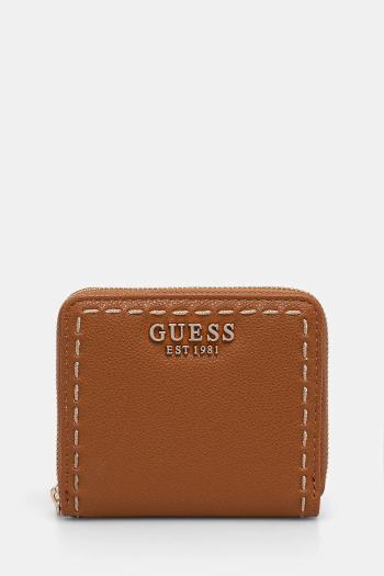 Peňaženka Guess NASTRA dámska, hnedá farba, SWBG96 37137
