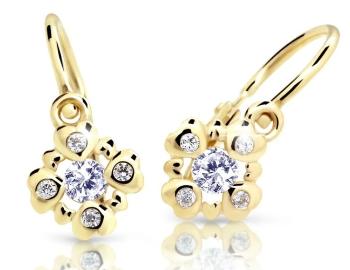 Cutie Diamonds Blyštivé detské náušnice zo žltého zlata s diamantmi C2253-10-10-X-1-D