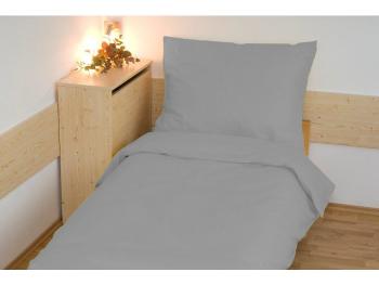 Lenjerie de pat din bumbac simplu 140x200 cm - Gri deschis
